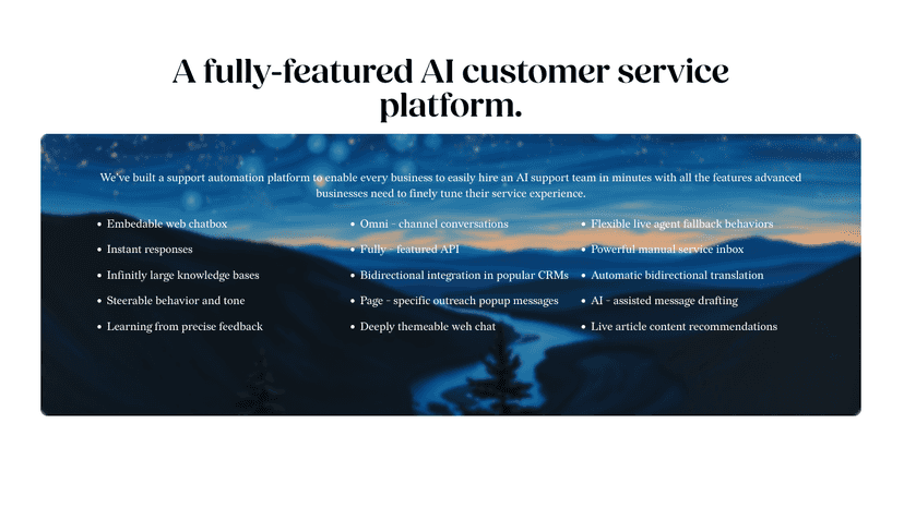 A fully-featured AI support platform for your store.