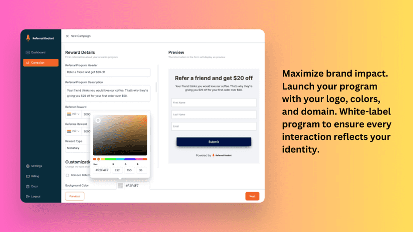 Referral Program for ecommerce