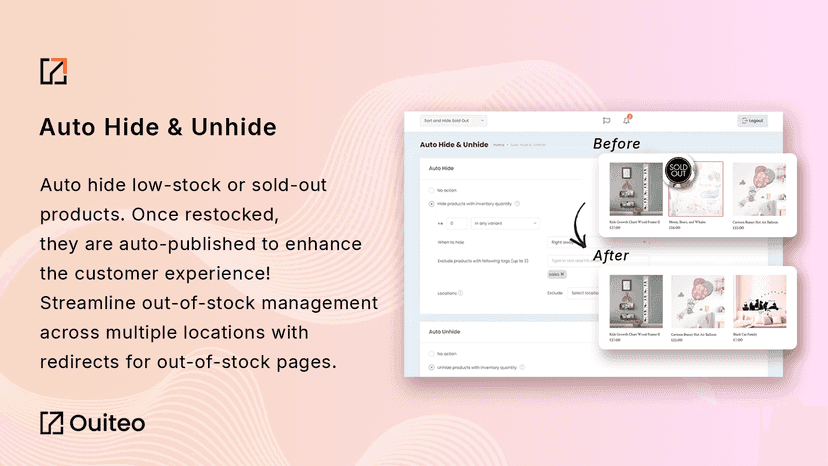 Auto Hide and Unhide / Low Stock Alert