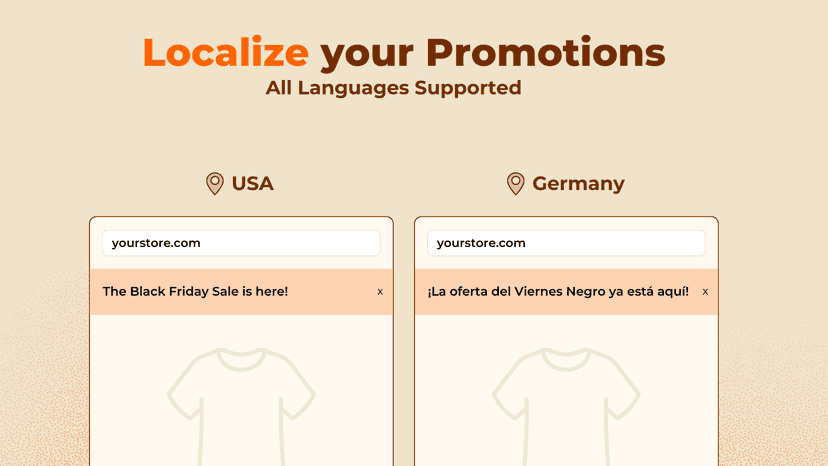 Localize Announcement Bar for Shopify