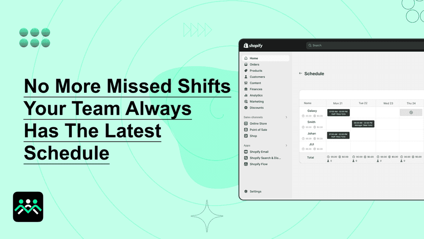 time tracking and schedule for point for sale for shopify