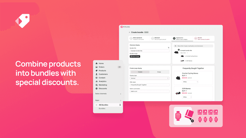 Combine products into bundles with special discounts.