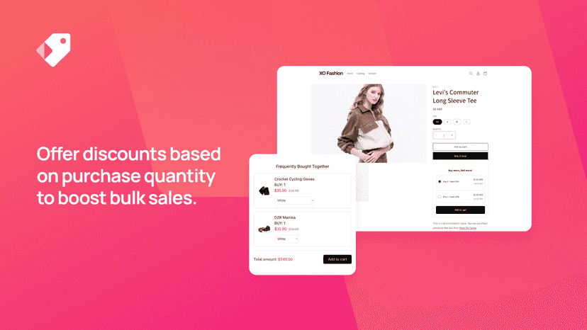 Offer discounts based on purchase quantity to boost bulk sales.