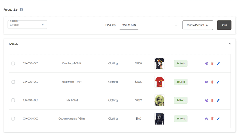 Managing Products of A Catalog