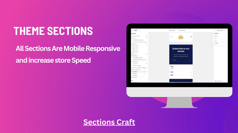 Flexible, ready-made sections to enhance your store's design.