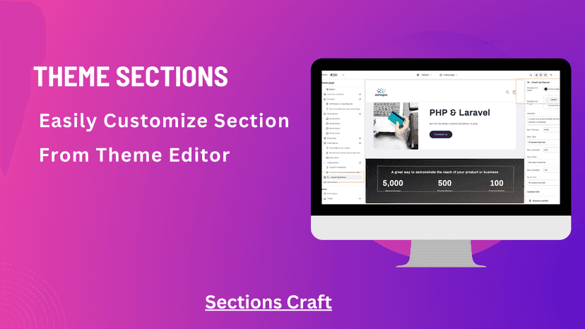 Manage and edit store sections directly from the theme editor