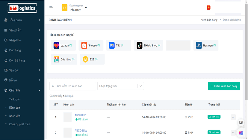 Connect sales channels