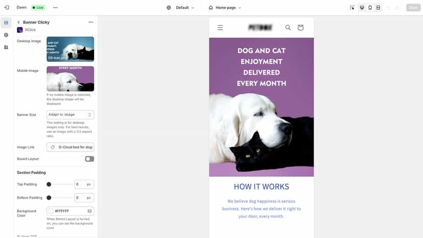 Insert links, set box layouts, block backgrounds and margins.