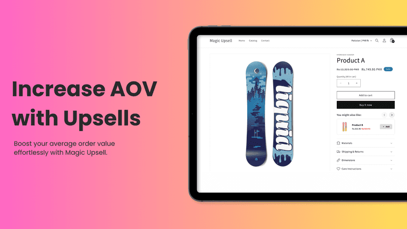 Cross-sell widget boosting AOV with product recommendations