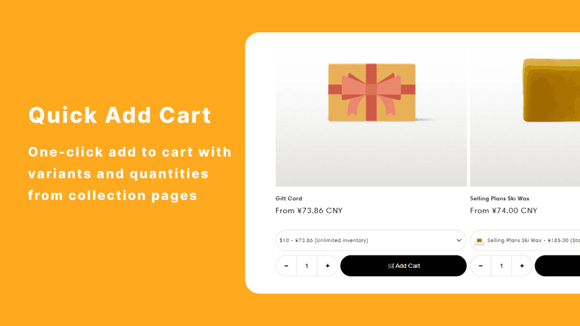 Quick Add Cart