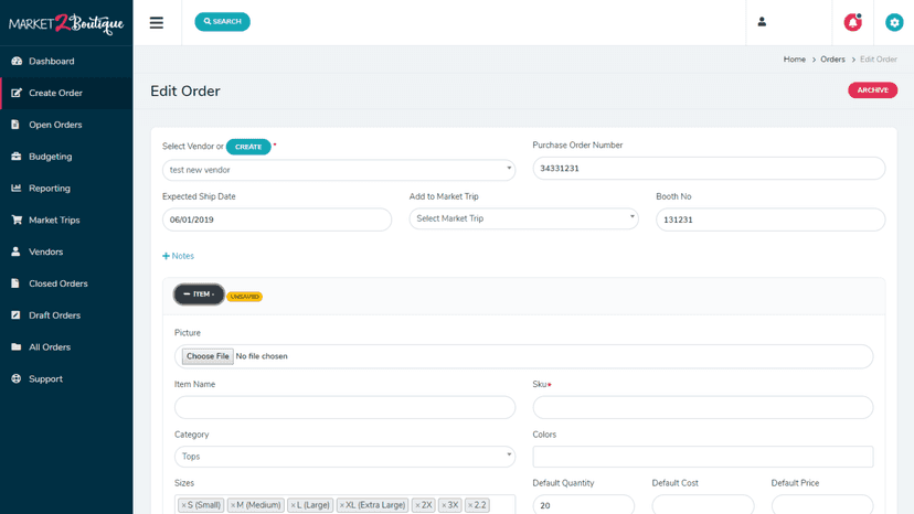 Sync vendors and locations