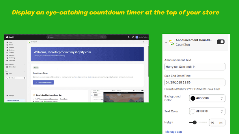 CountZen announcement banner display