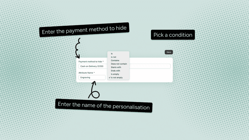 Make rules based on customisation name and value