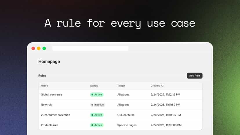 A rule for every use case