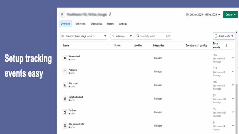 Easy Setup Tracking FB, GA4, Tiktok