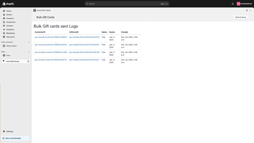 Batch logs