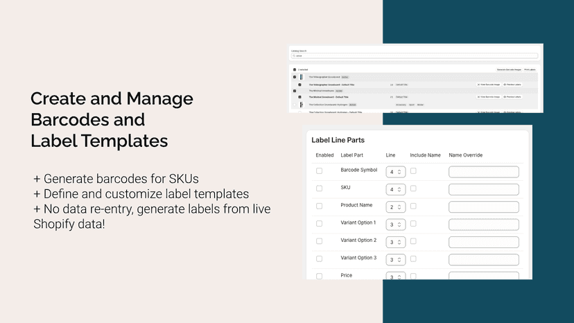 Create and Manage Barcodes and Label Templates