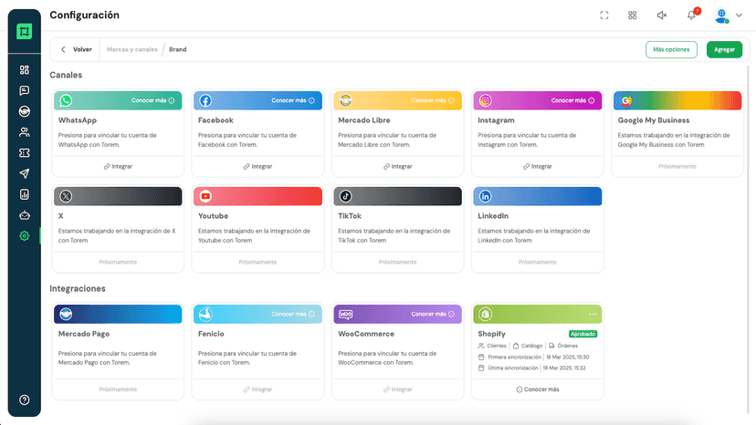 Todos tus canales de comunicación en una única plataforma