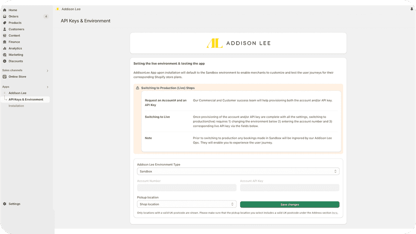 APIs and Store setup