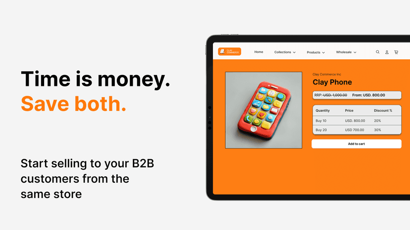 B2B Wholesale Solution by Clay
