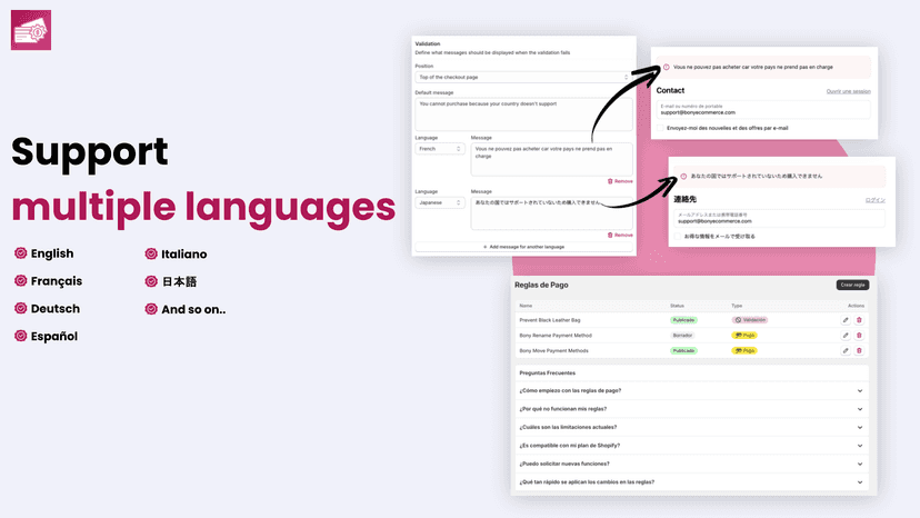 Support multiple languages