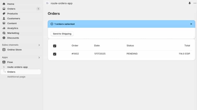 this is the dashbaord that you can route order from it