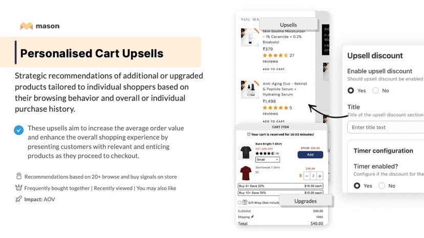 Strategic recommendations of additional or upgraded products
