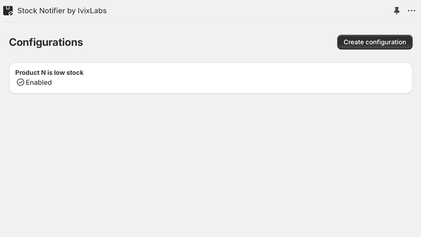 Configuration list
