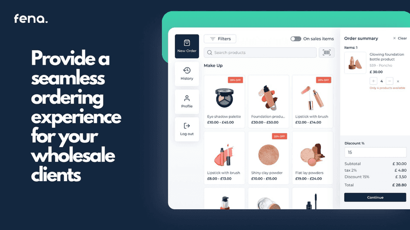 Provide seamless wholesale ordering experiece