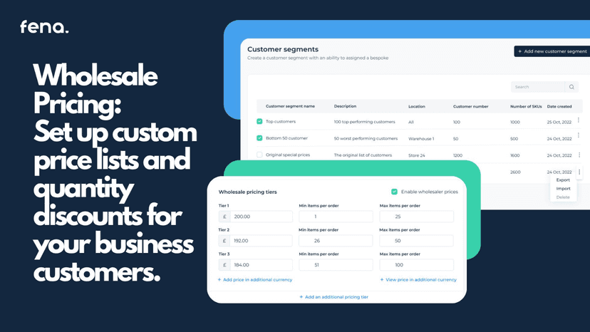 Wholesale pricing