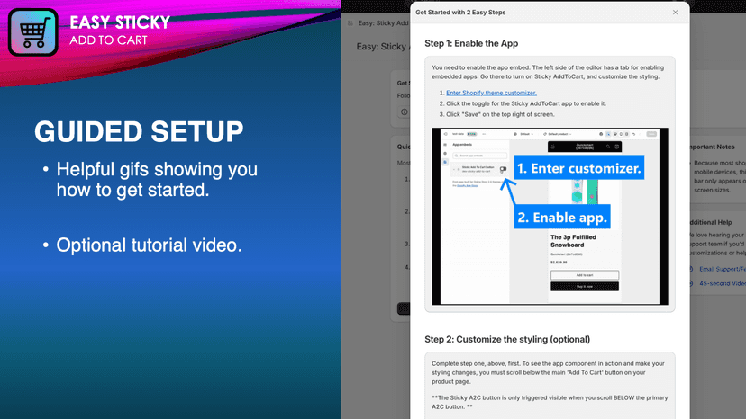 Easy Sticky Add To Cart App Slide 5