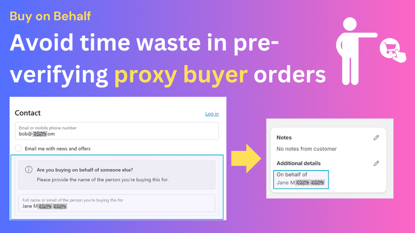 Avoid time waste in pre-verifying proxy buyer orders