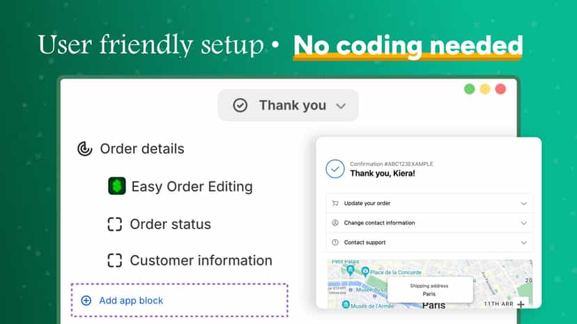 customize everything on order editing