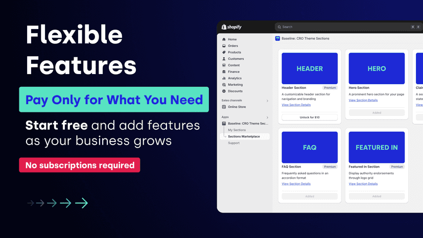 Pay only for what you need with Baseline