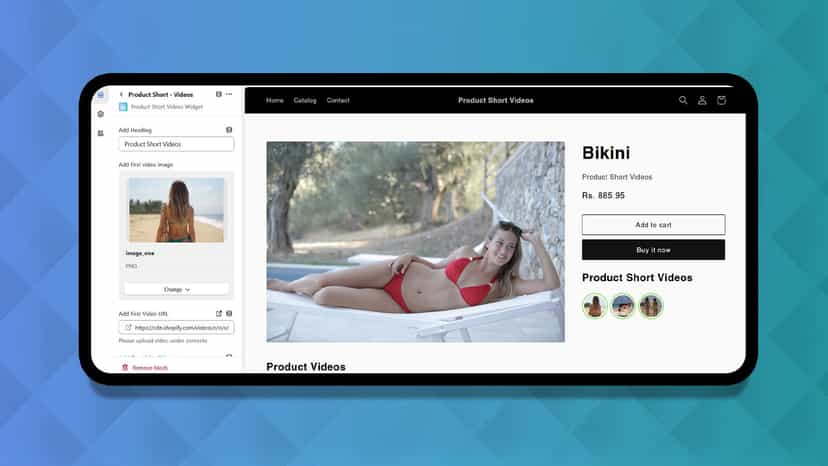Product Short video customize widget