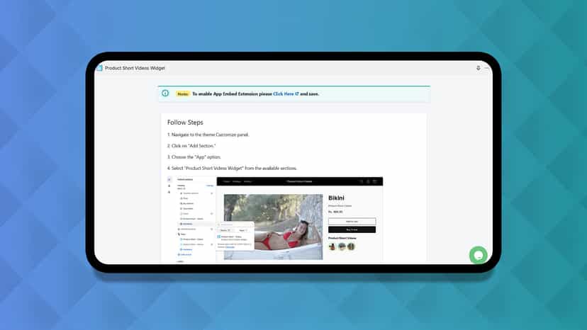 Product Short video customize admin