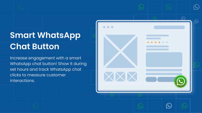 Smart WhatsApp chat button during set hours & track clicks