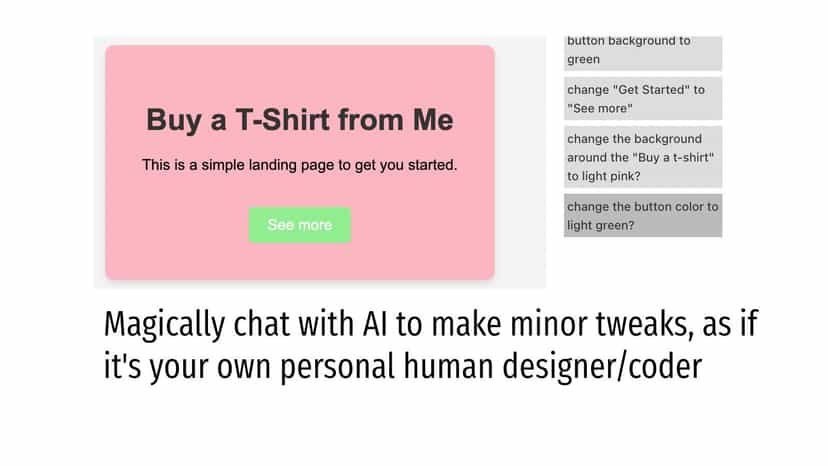 Magically chat with AI to make minor tweaks