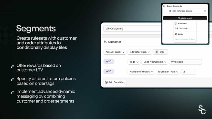 Segments: Create rulesets with customer and order attributes