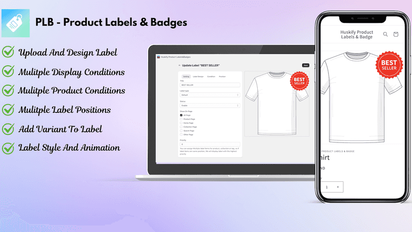 Huskify - Product Labels & Badges