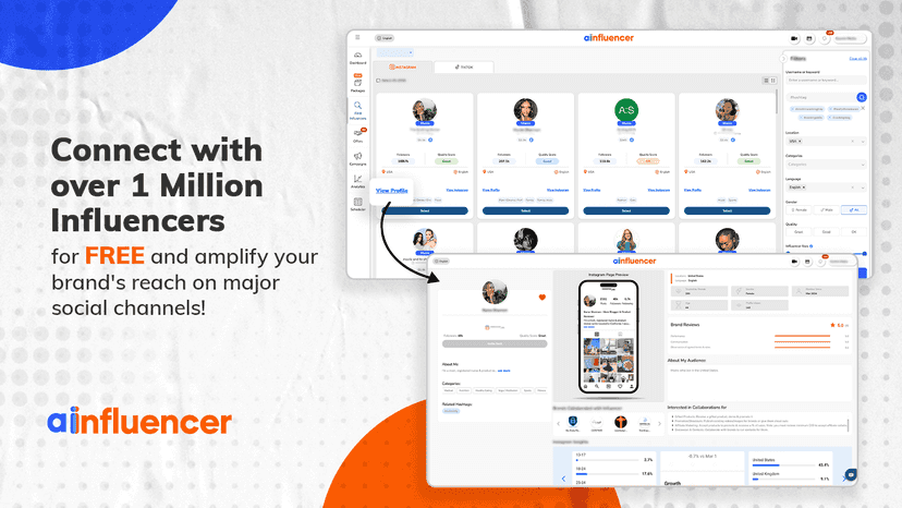 Connect with over 1 million influencers