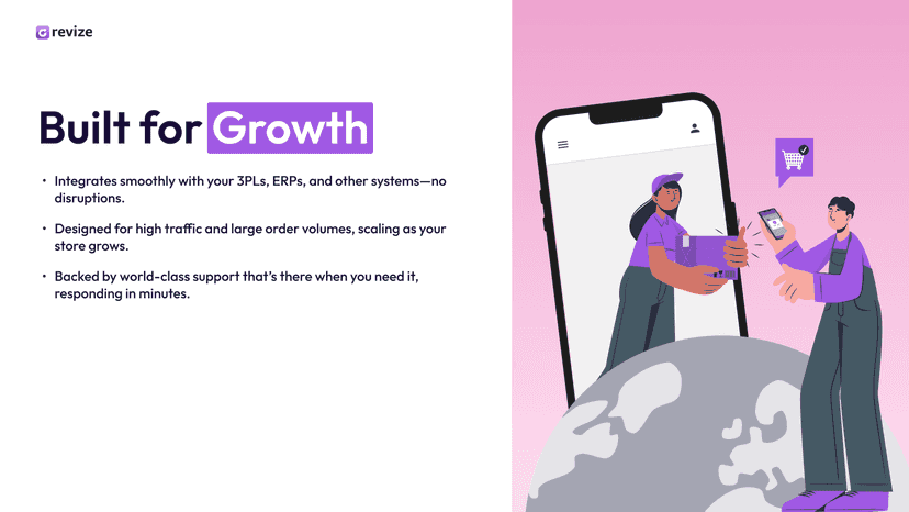 Seamless 3PL integration, best support, premium app for growth.