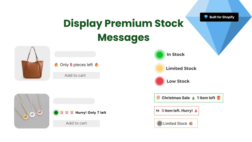 Scarcity: Low Stock Counter & Urgency Alert & Countdown