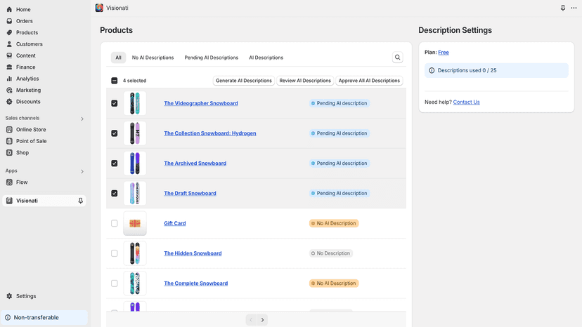 Bulk actions for your products
