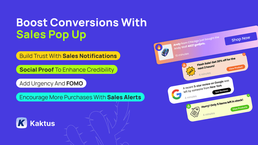 Sales notification banner