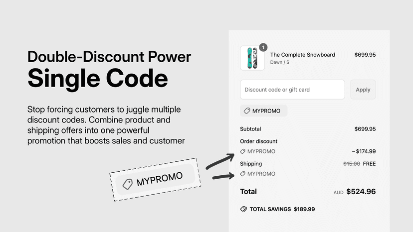 Combo Discount - Order Shipping Discounts