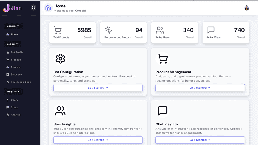 Jinn Dashboard