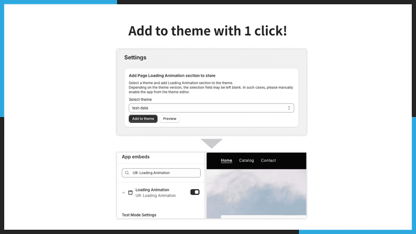 Add to theme with 1 click!