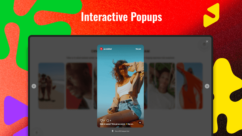 Interactive popup