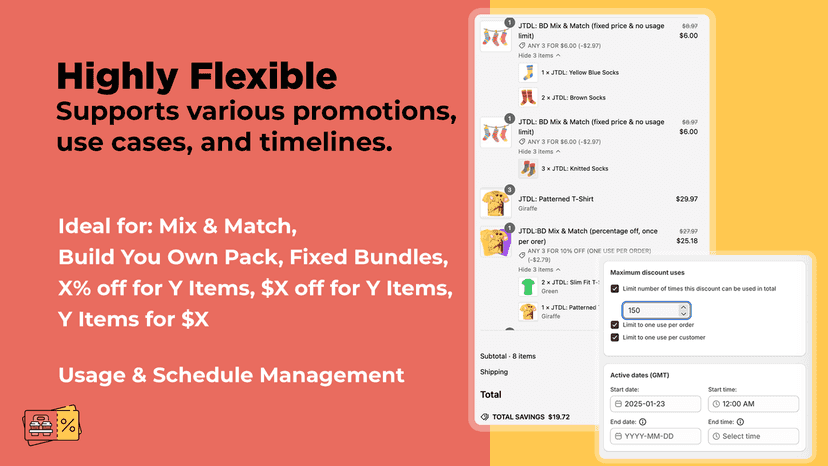 Supports various promotions, use cases, and timelines
